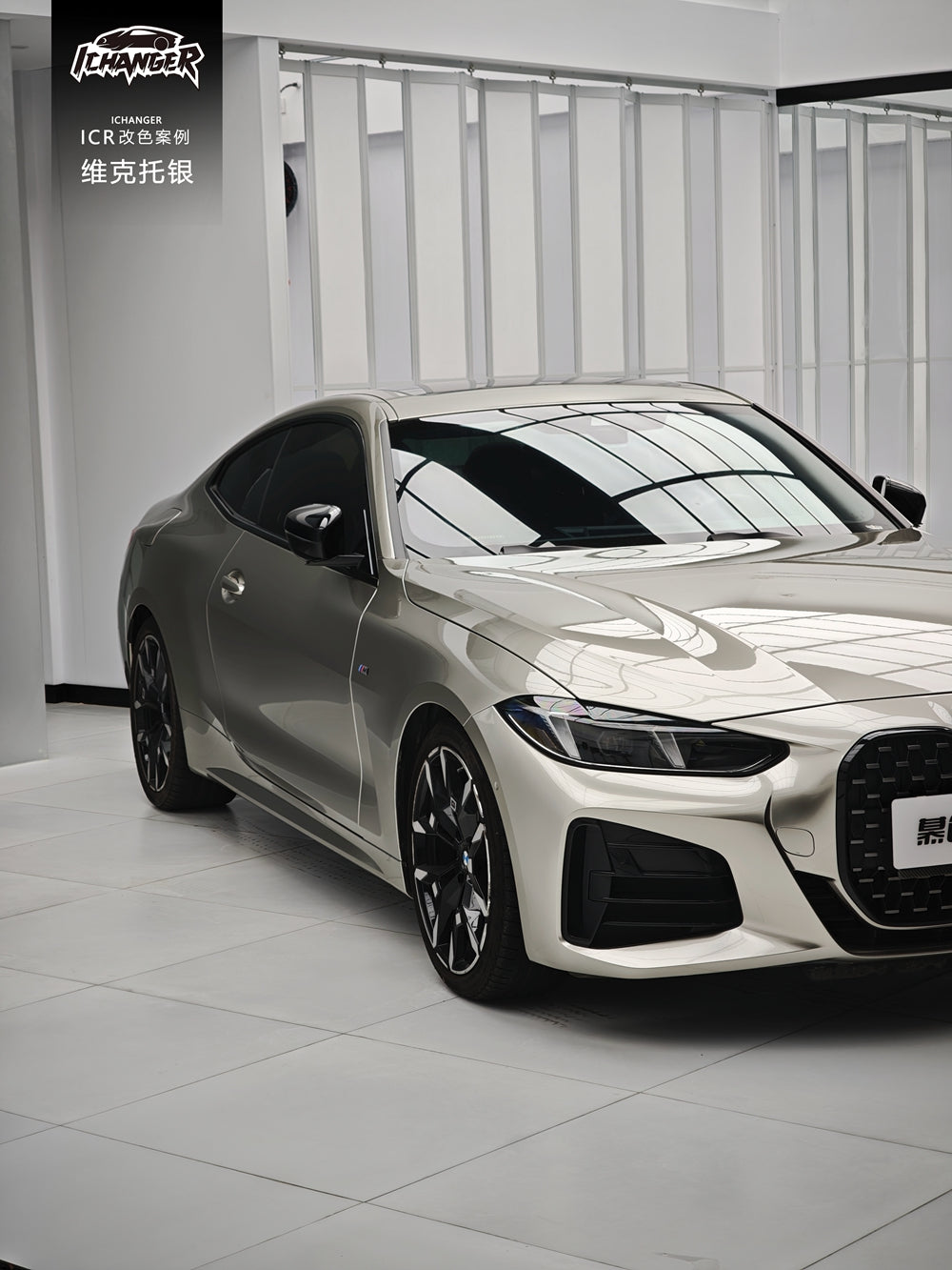 Vinyl Wrap Victor Silver For BMW