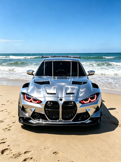 How much Full Roll Vinyl Wrap Mirror Chrome Silver for BMW M4