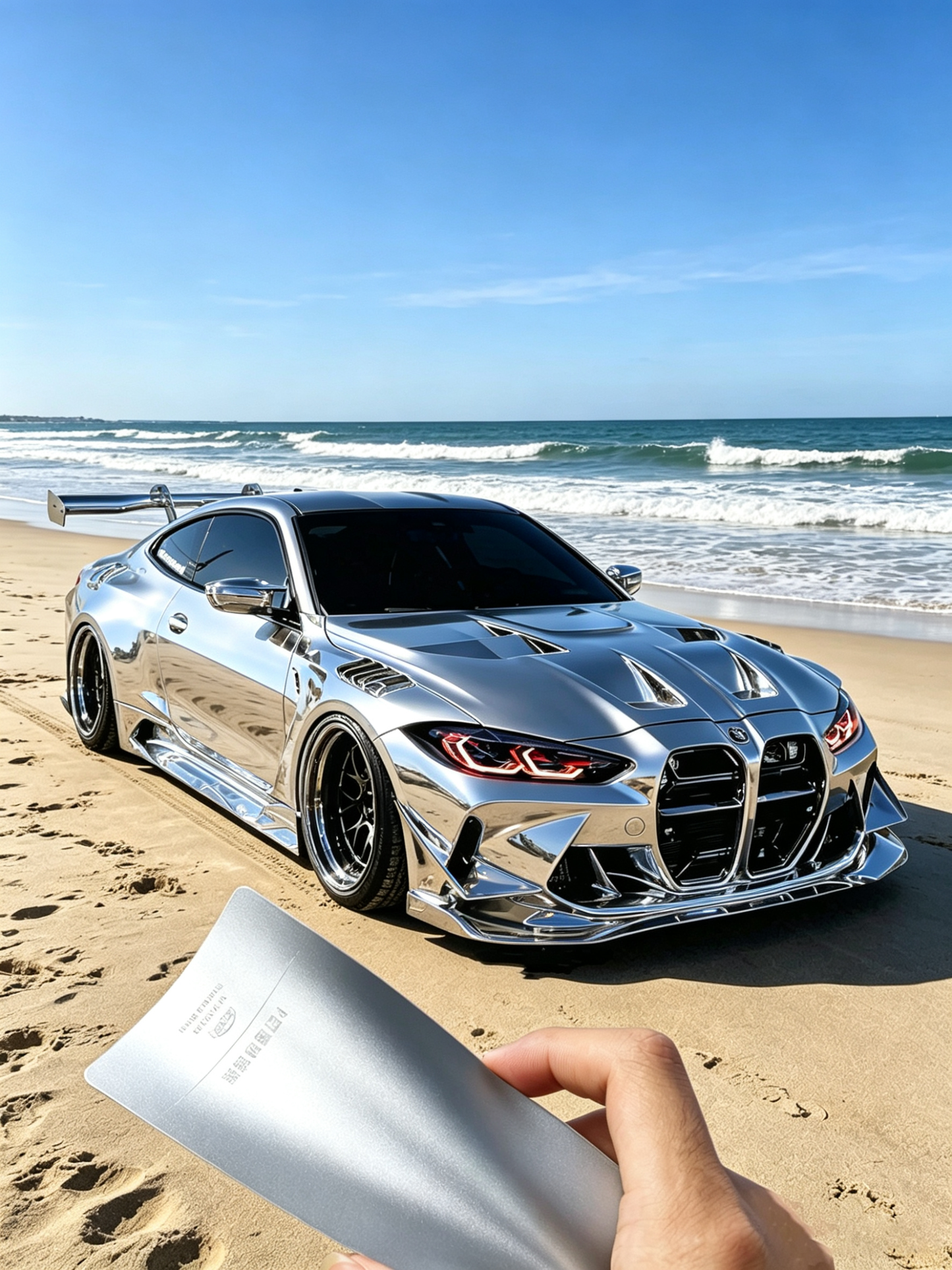 How much Full Roll Vinyl Wrap Mirror Chrome Silver for BMW M4