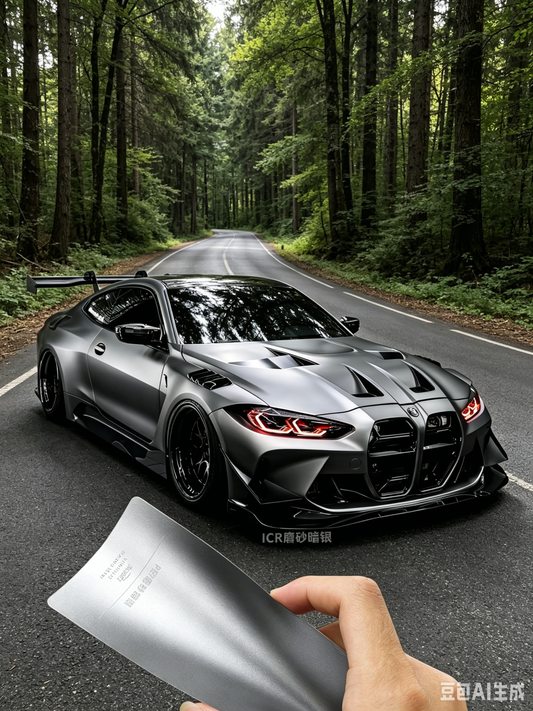 How Much Cost BMW Full Car Wrap in Chicago Frosted Silver for BMW M4 G82