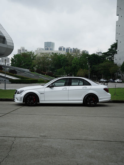 Full Car Color Change in Los Angeles PPF Gloss White for Merecedes Benz C63