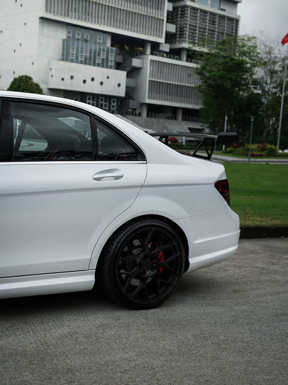 Full Car Color Change in Los Angeles PPF Gloss White for Merecedes Benz C63