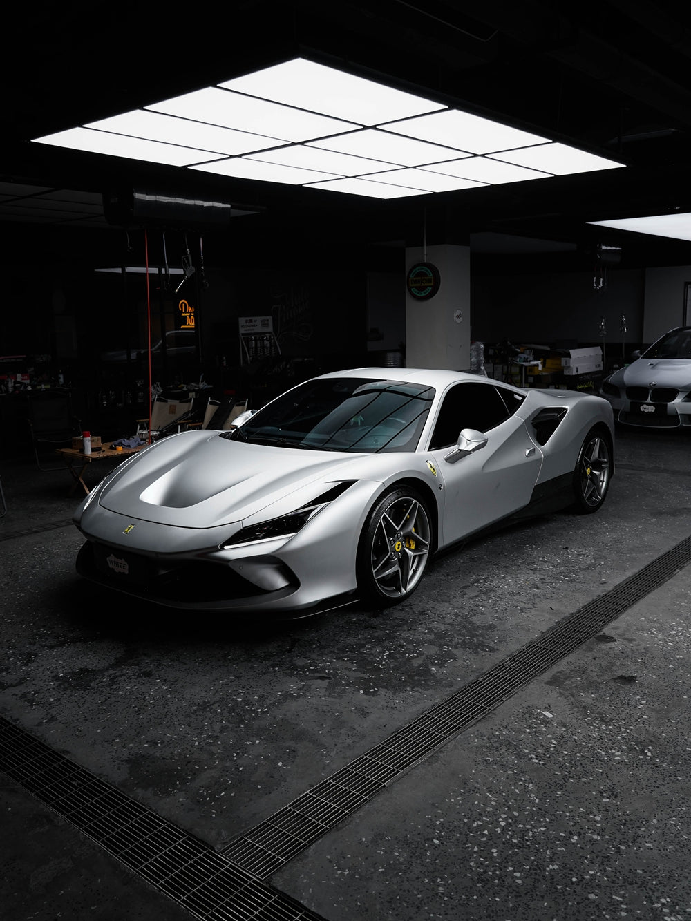 Full Car Wrapping PPF Matte First Frosting Silver for Ferrari F8