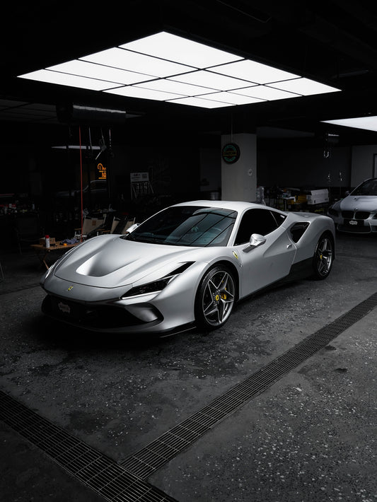 Full Car Wrapping PPF Matte First Frosting Silver for Ferrari F8