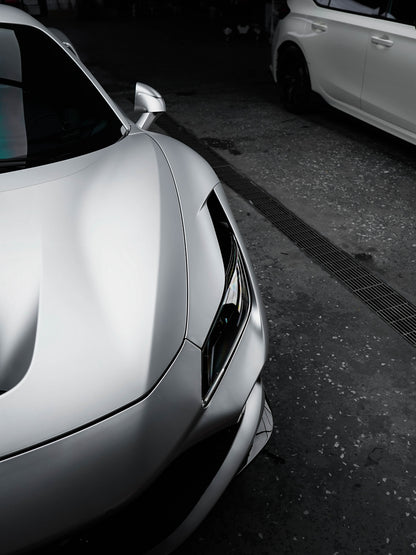 Full Car Wrapping PPF Matte First Frosting Silver for Ferrari F8