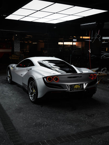 Full Car Wrapping PPF Matte First Frosting Silver for Ferrari F8