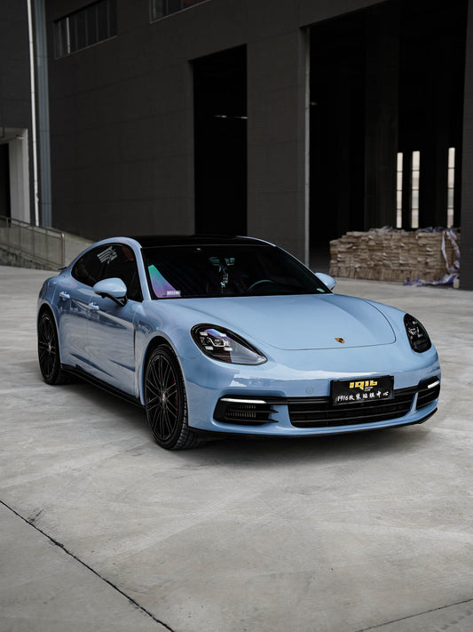Best Car Wrapping in Los Angeles PPF Rain Blue for Porsche