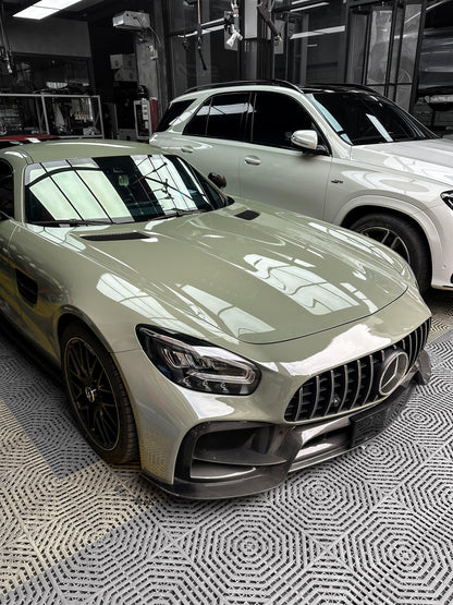 What is the Warranty Premium Vinyl Wrap Khaki Green for Merecedes Benz