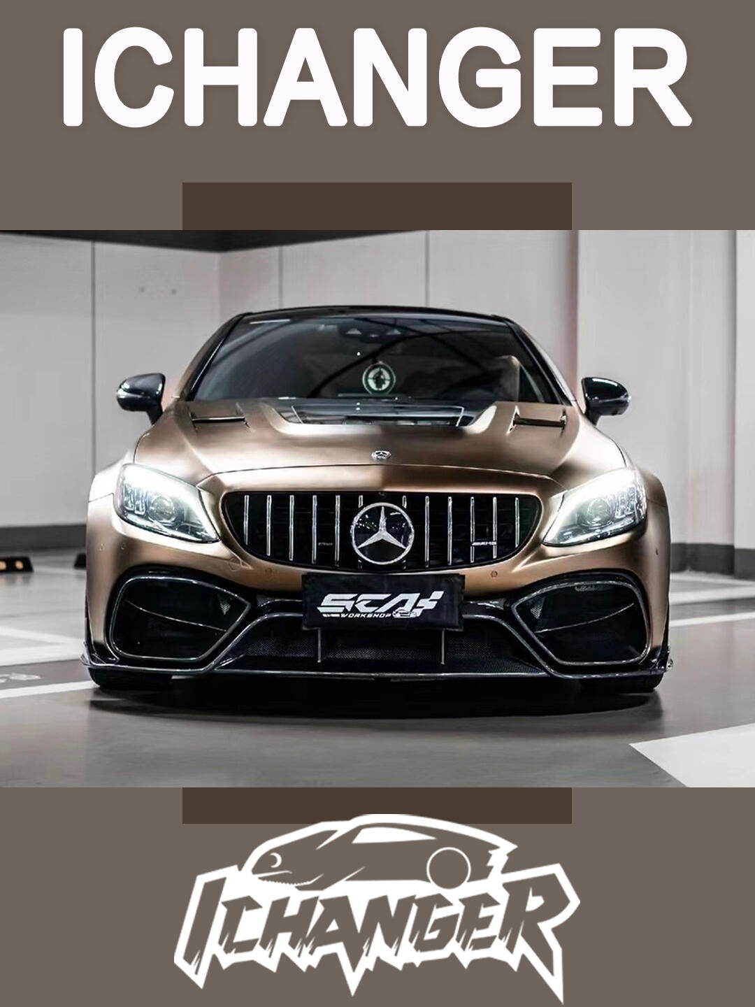 Vinyl Film Matte Metallic Brown For Mercedes Benz