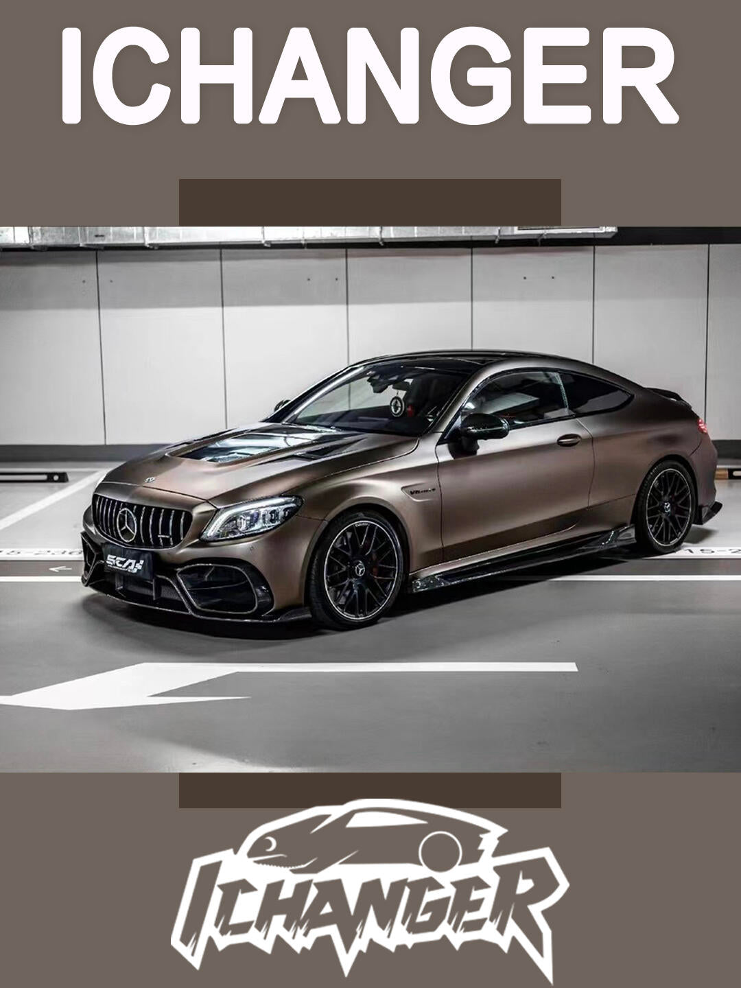 Vinyl Film Matte Metallic Brown For Mercedes Benz