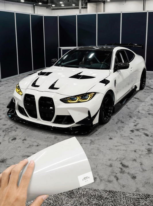 Where to Wrap a Car in New York Vinyl Wrap Super Paint Pearl White for BMW M4
