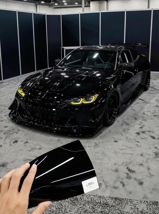 Car Wrap Vinyl Bunnings Super Gloss Relfreparing Black for BMW M4