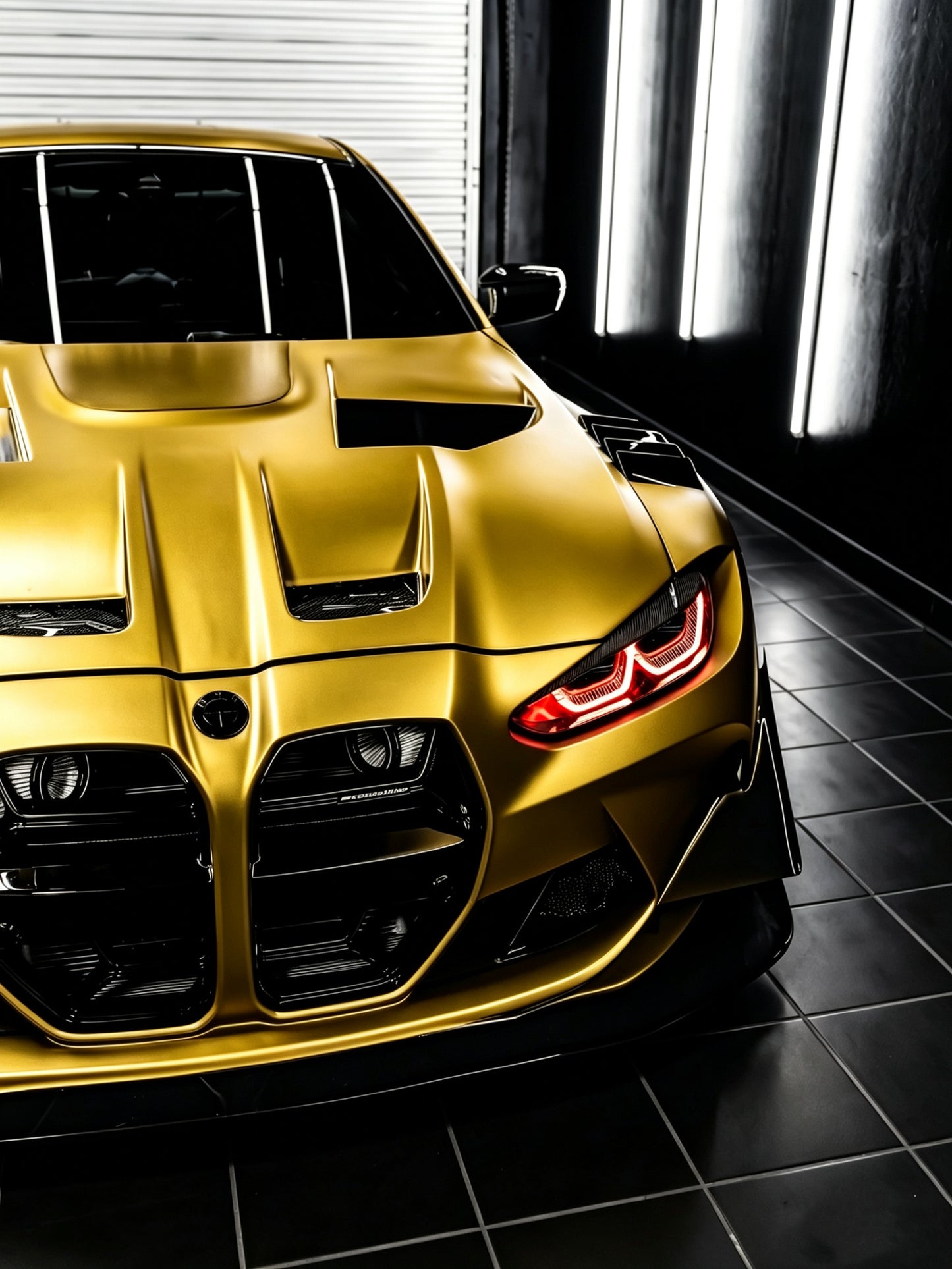 Premium Vinyl Wrap Solution Liquid Metal Yellow for BMW M4 G82
