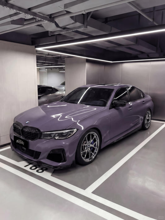 How Long Wrapping a Car In New York Vinyl Wrap Lilac Purple for BMW M3