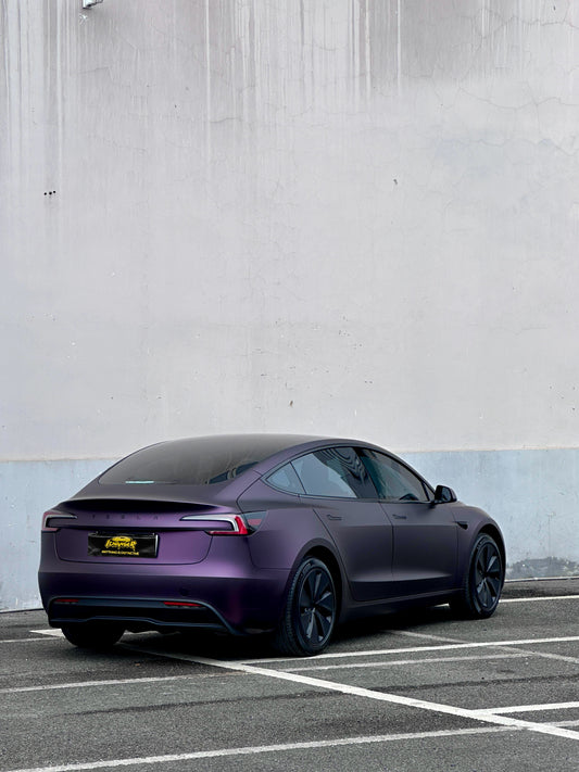 Vehicle Wraps Vinyl for Car Matte to Gloss Black Purple for Tesla