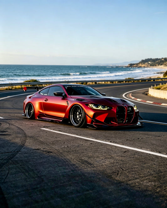Ichanger Premium Car Wrap Film Romanee Red for BMW M4
