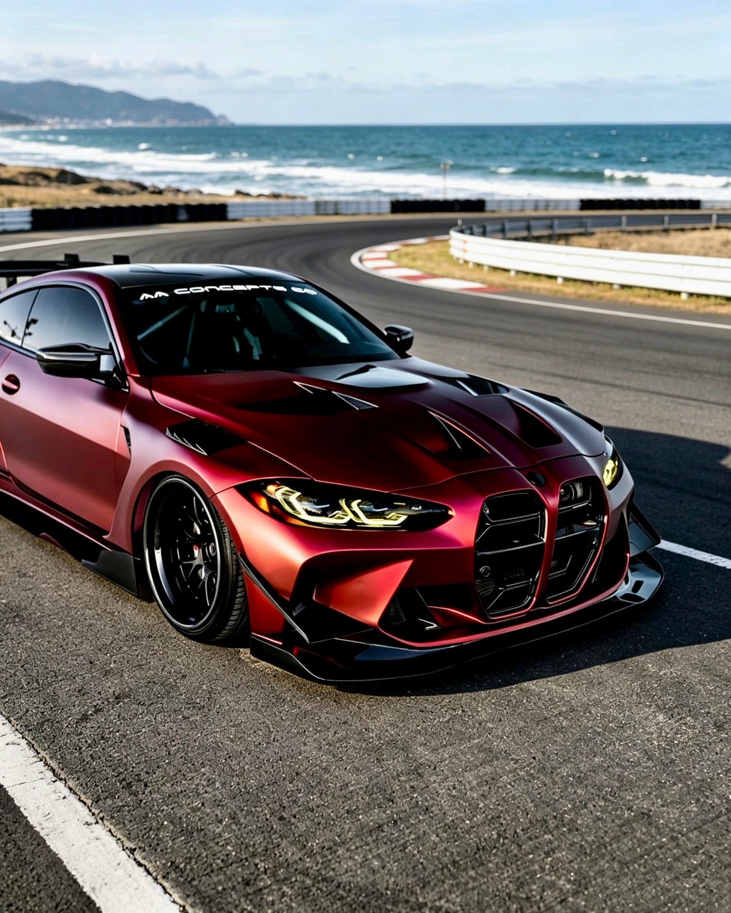 Ichanger Premium Car Wrap Film Romanee Red for BMW M4