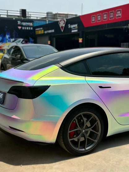 Vinyl Wrap Rainbow Chrome White