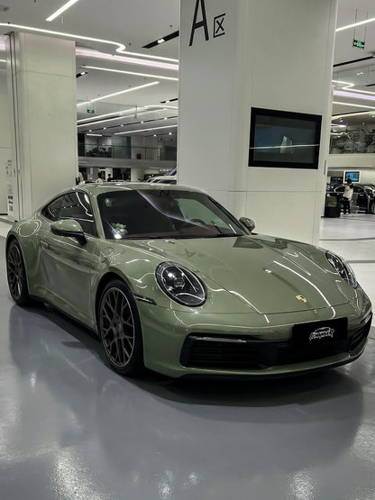Car Wrap Khaki Green for Porsche Vinyl Wrap