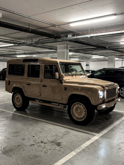 Vinyl Car Wrap Before and After Chestnut Brown for Defender