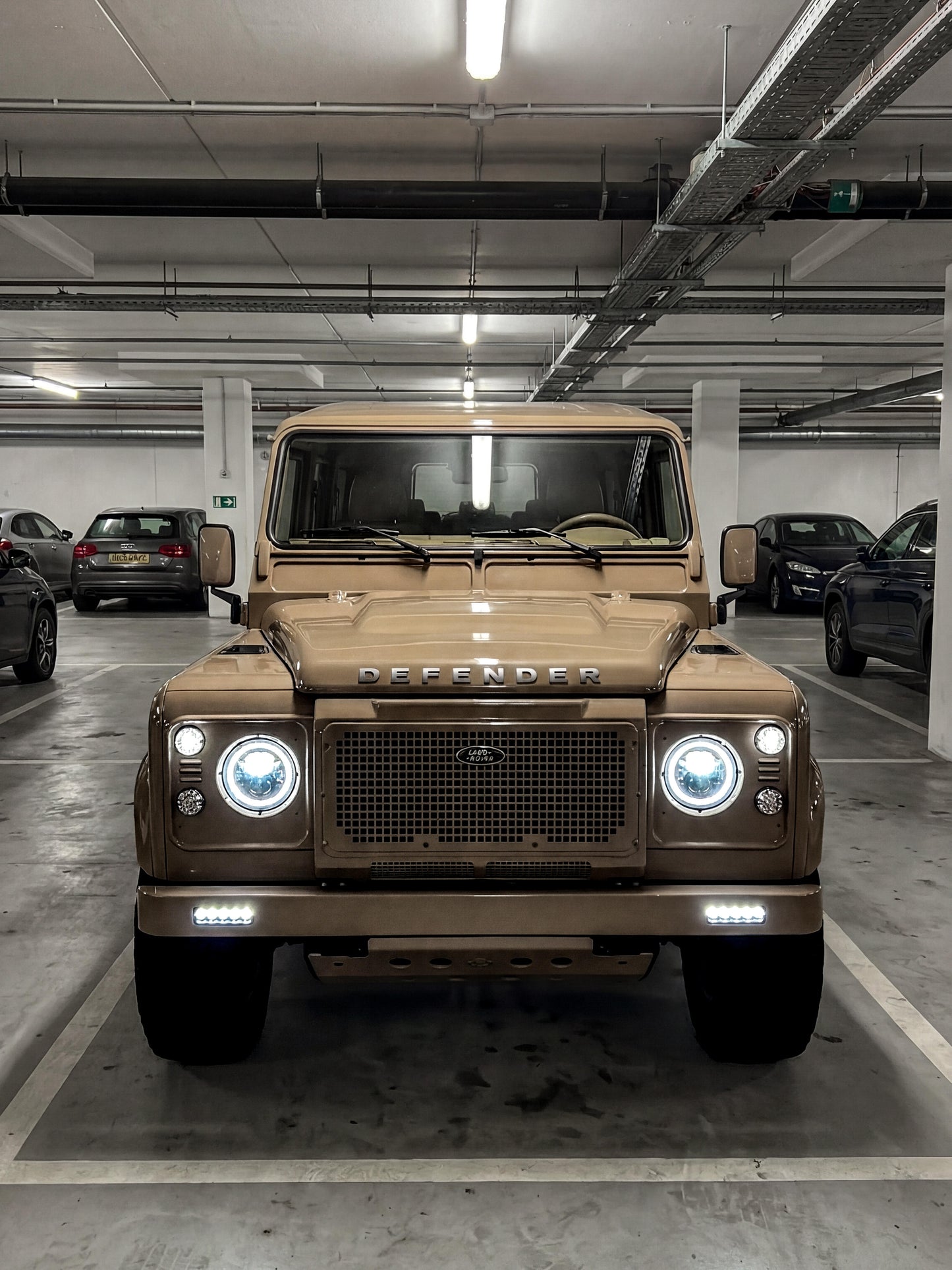 Vinyl Car Wrap Before and After Chestnut Brown for Defender