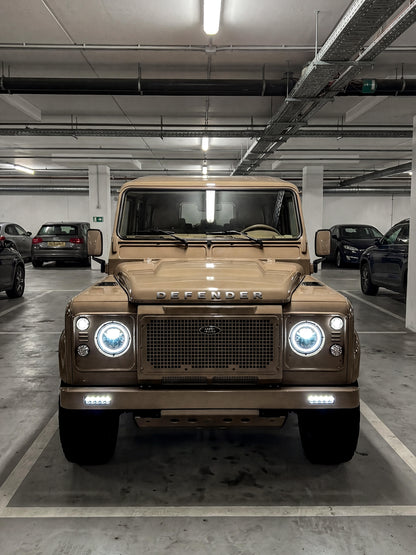 Vinyl Car Wrap Before and After Chestnut Brown for Defender