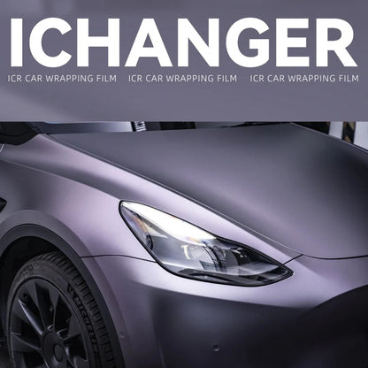 Vinyl Wrapping Car Capri Grey to Purple