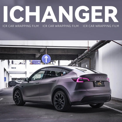 Vinyl Wrapping Car Capri Grey to Purple