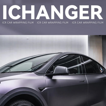 Vinyl Wrapping Car Capri Grey to Purple