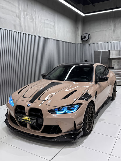 Car Color Change Cost Wrapping PPF Honey Brown for BMW M4