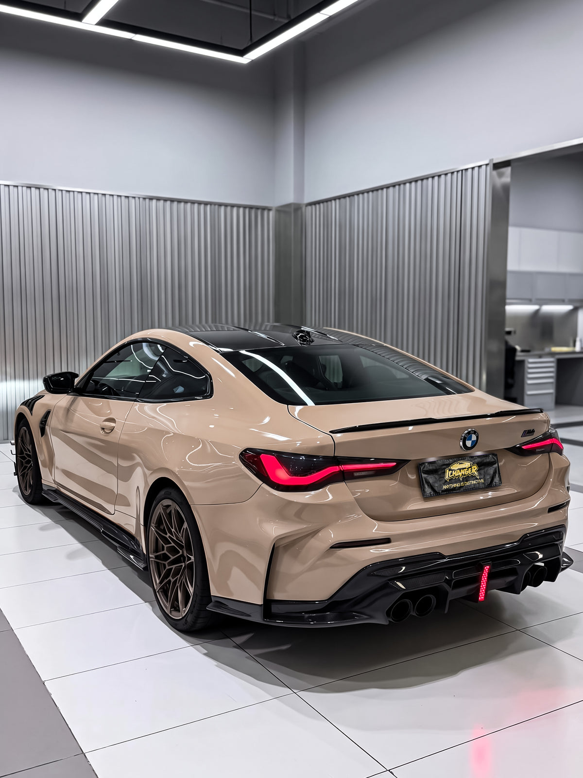 Car Color Change Cost Wrapping PPF Honey Brown for BMW M4