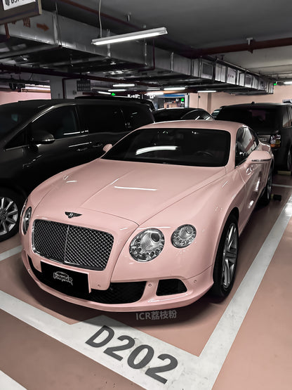 Best Full Car Wrapping in Los Angeles PPF Litchi Pink for Bentley