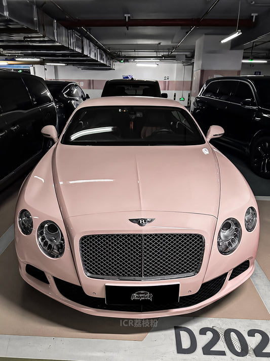 Best Full Car Wrapping in Los Angeles PPF Litchi Pink for Bentley