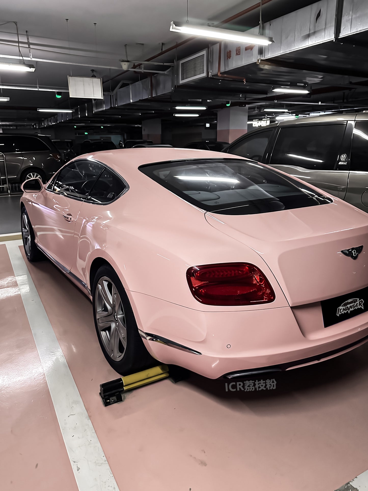 Best Full Car Wrapping in Los Angeles PPF Litchi Pink for Bentley