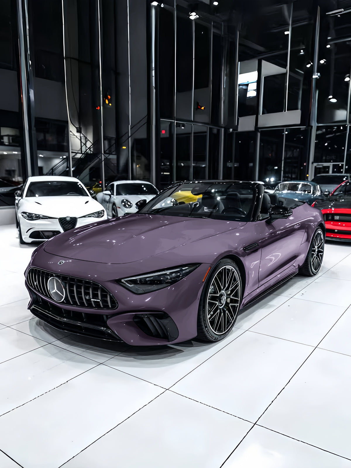 Best Wrap Shop Wrapping Car PPF Vola Purple for Mercedes Benz