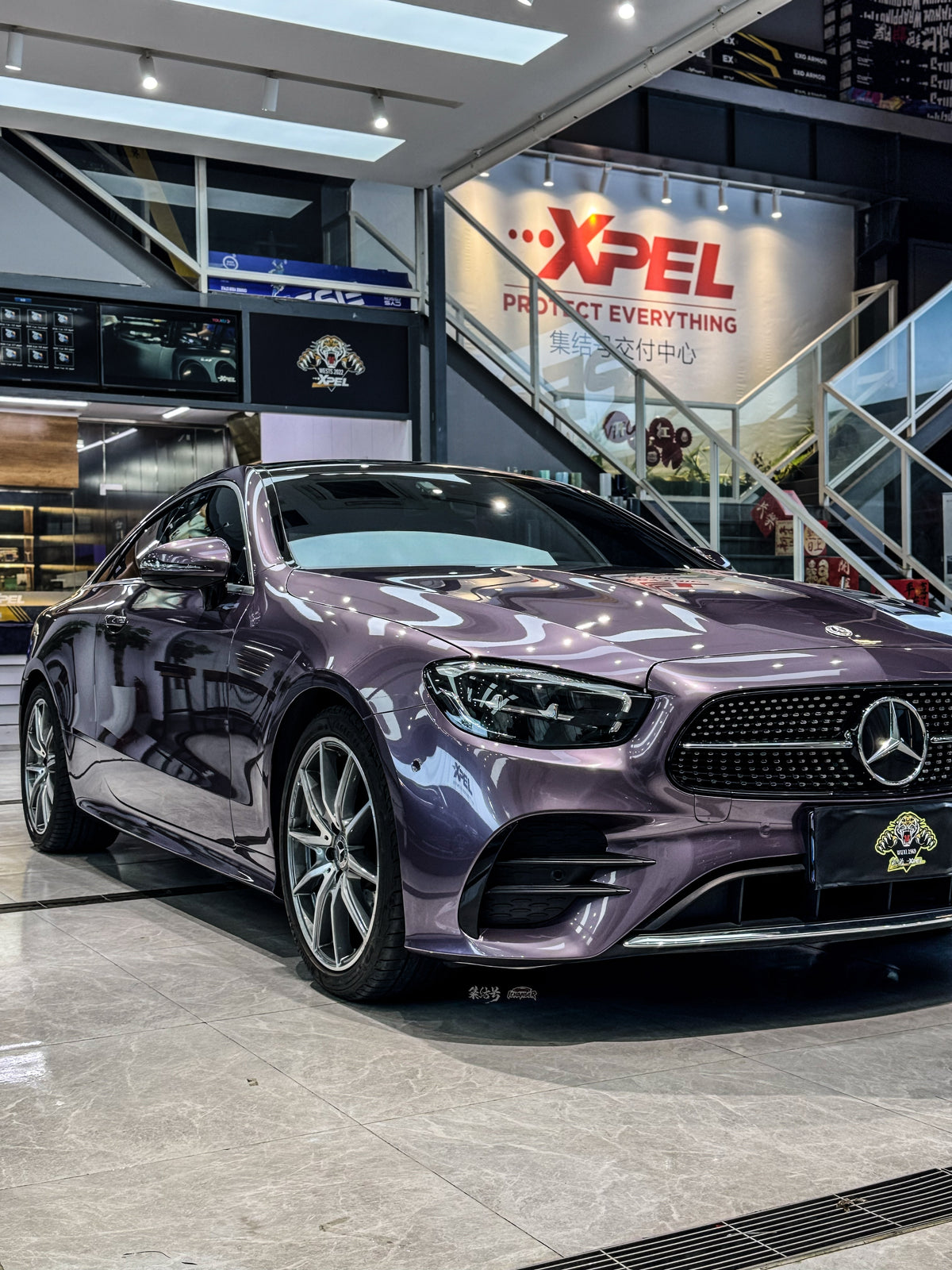 Car Wrap Cost PPF Water Purple for Mercedes Benz