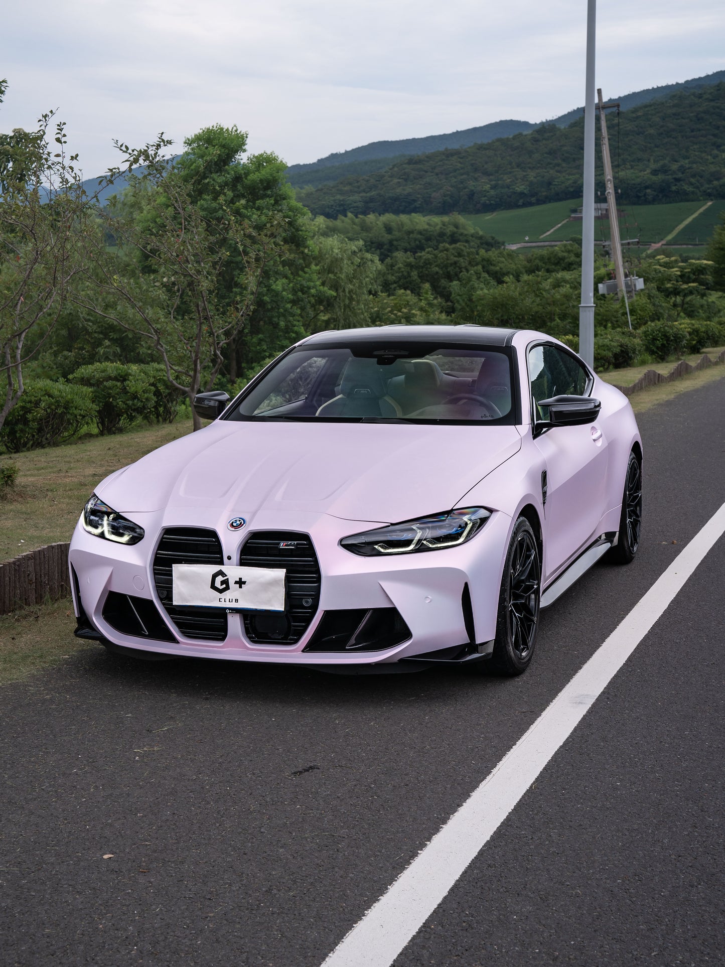 Car Wrapping Near Me In New York PPF Liquid Gauze Pink for BWM
