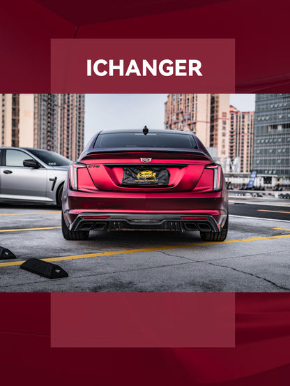 Where Have Wrap Shop Car Wrapping PPF Matte Matisse Red for Cadillac CT5
